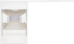 Style Line Тумба с раковиной подвесная Даллас 100 R Люкс, белая PLUS эмаль – фотография-5